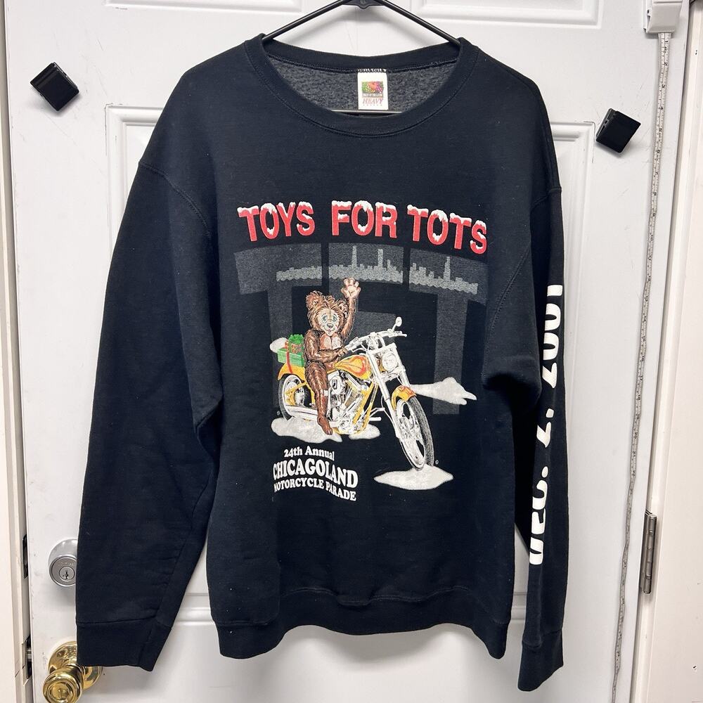 Toys For Tots Hoodie December 2nd 2001 Size L - INDIE Casual Outerwear NOC3836
